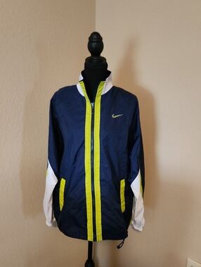 Nike Navy, White & Yellow Lime Windbreaker Jacket